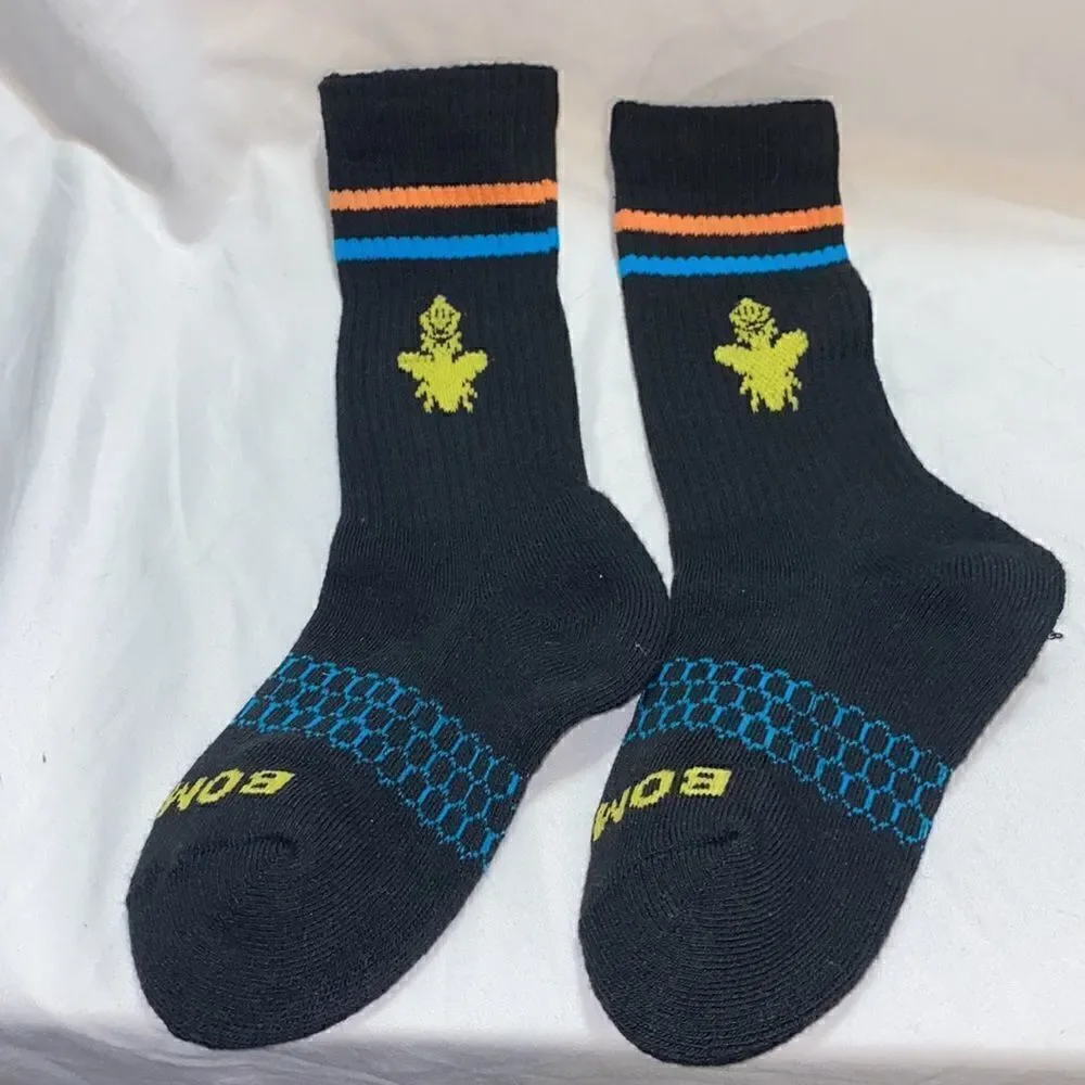 BOMBAS Black Calf Sock- Youth XS